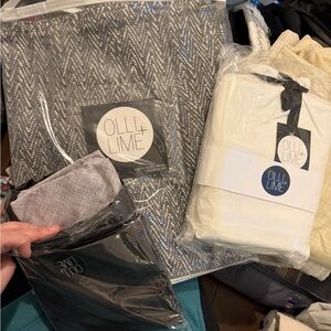 OLLI + LIME modern crib bedding set for baby Nest Grey